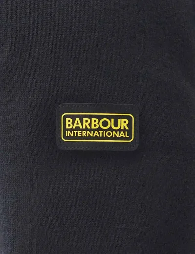 Barbour Intl Cotton Half Zip Knitted Sweater | Black