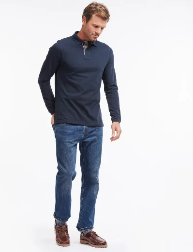 Barbour Essential Long Sleeve Polo | Navy