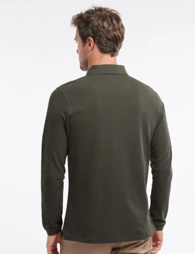 Barbour Essential Long Sleeve Polo | Forest