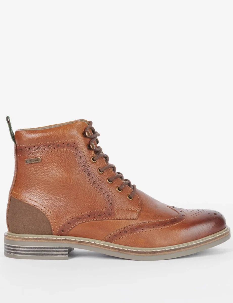 Barbour Seaton Brogue Boot | Almond