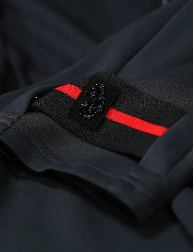 Luke 1977 Serg Zip Neck Polo Shirt | Dark Charcoal