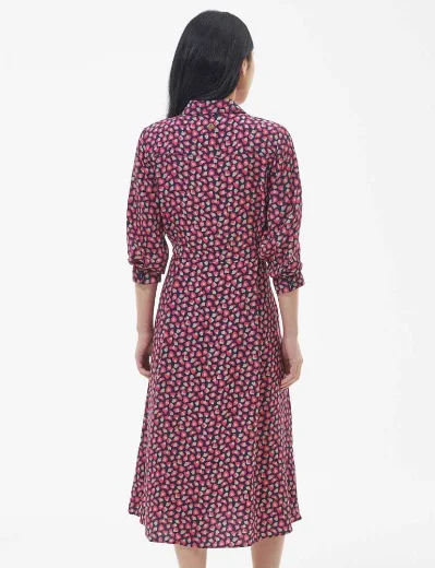 Barbour Ladies Rosoman Midi Dress | Animal Print