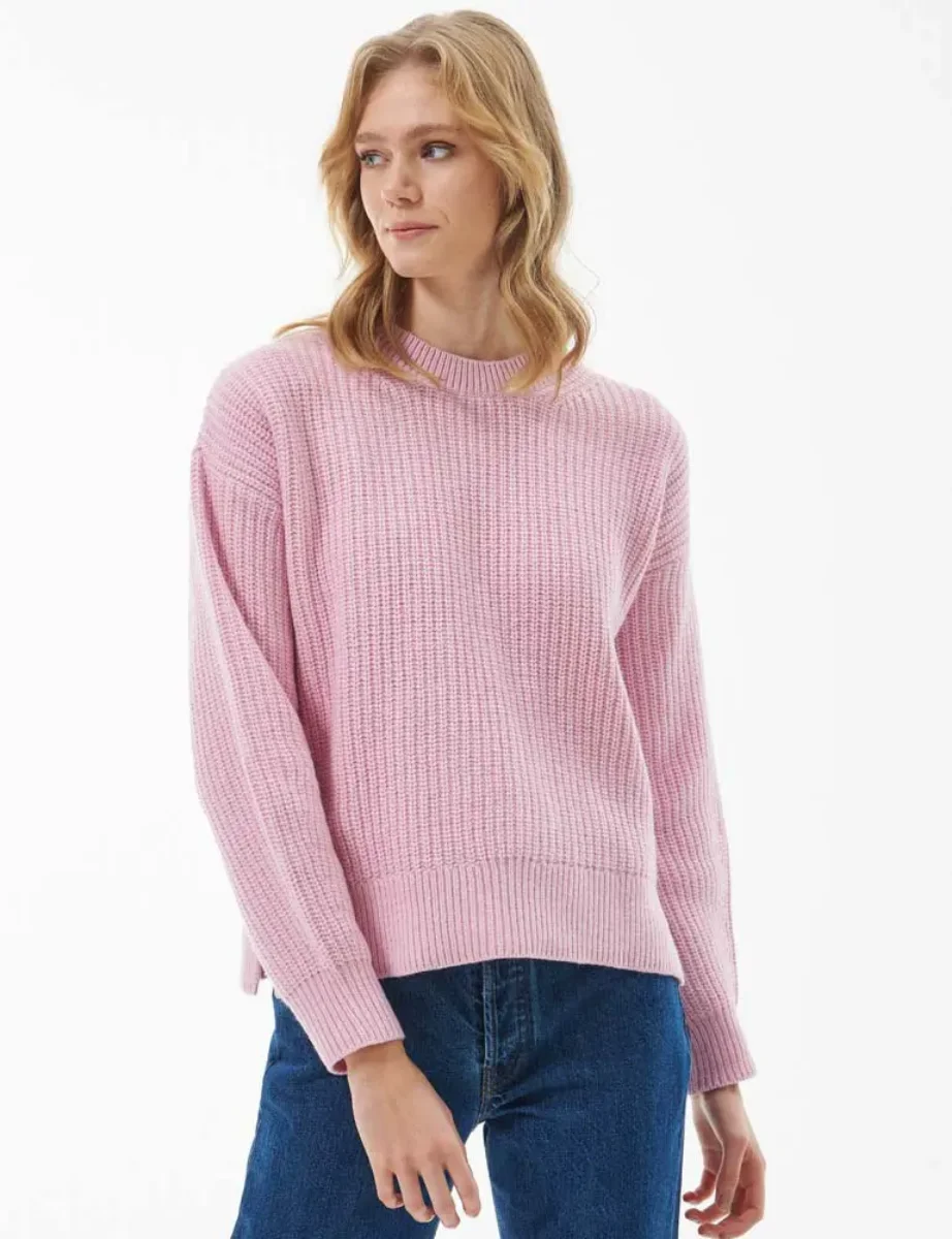 Barbour Ladies Horizon Knitted Jumper | Pink