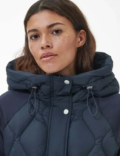 Barbour Women's Breeze Quilted Sweater Jacket | Dark Navy