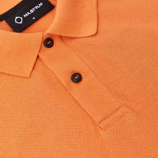 MA Strum Short Sleeve Pique Polo Shirt | Coral Gold