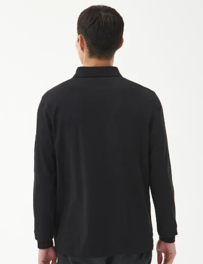 Barbour Intl Breaker Long Sleeve Polo Shirt | Black