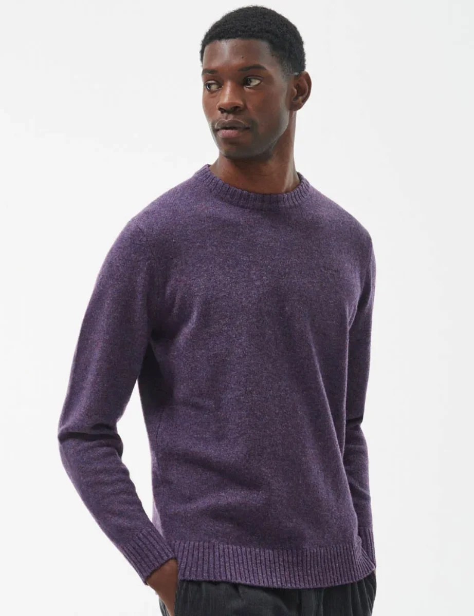 Barbour Newbury Crew Neck Knitted Jumper | Fig