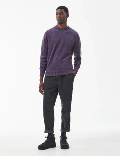Barbour Newbury Crew Neck Knitted Jumper | Fig