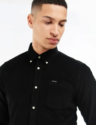 Barbour Ramsey Cord Tailored Fit Shirt | Black