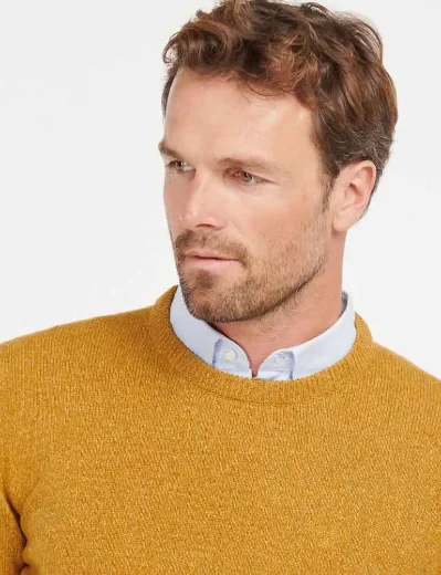 Barbour Tisbury Crew Neck Knitted Jumper | Copper