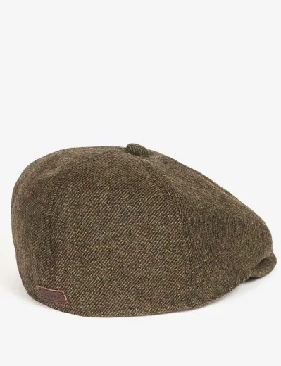 Barbour Claymore Baker Boy Hat | Olive Twill