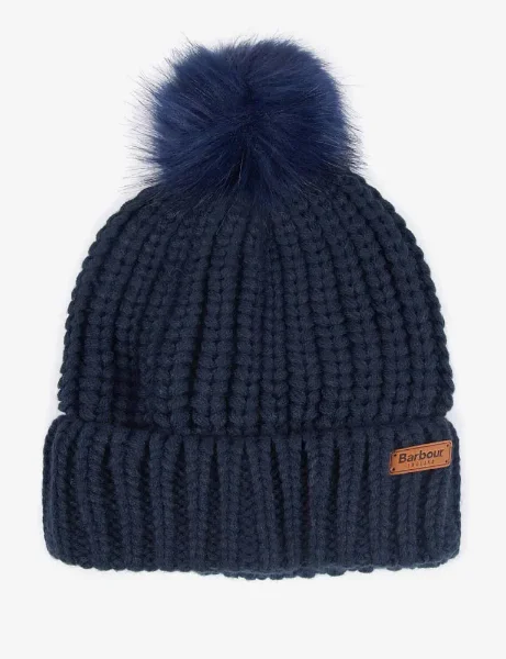 Barbour Women's Saltburn Beanie Hat | Navy Barbour Women's Saltburn Beanie Hat | Navy