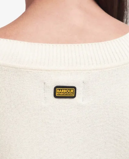 Barbour Intl Womens Rouse Knitted Jumper | Blanc