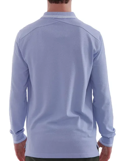 MA Strum LS Double Tipped Polo Shirt | Lavender
