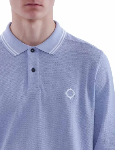 MA Strum LS Double Tipped Polo Shirt | Lavender