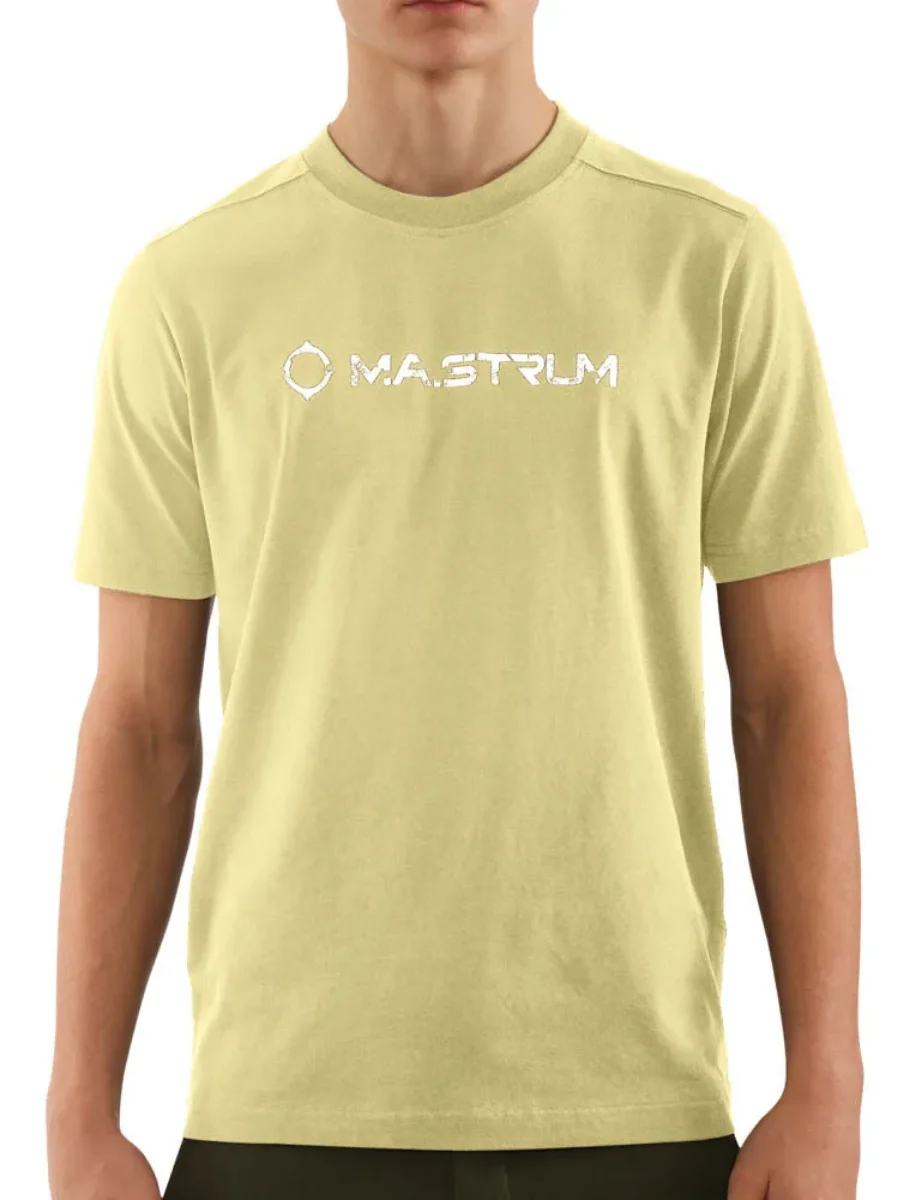 MA Strum Cracked Logo Print T-Shirt | Pumice Stone