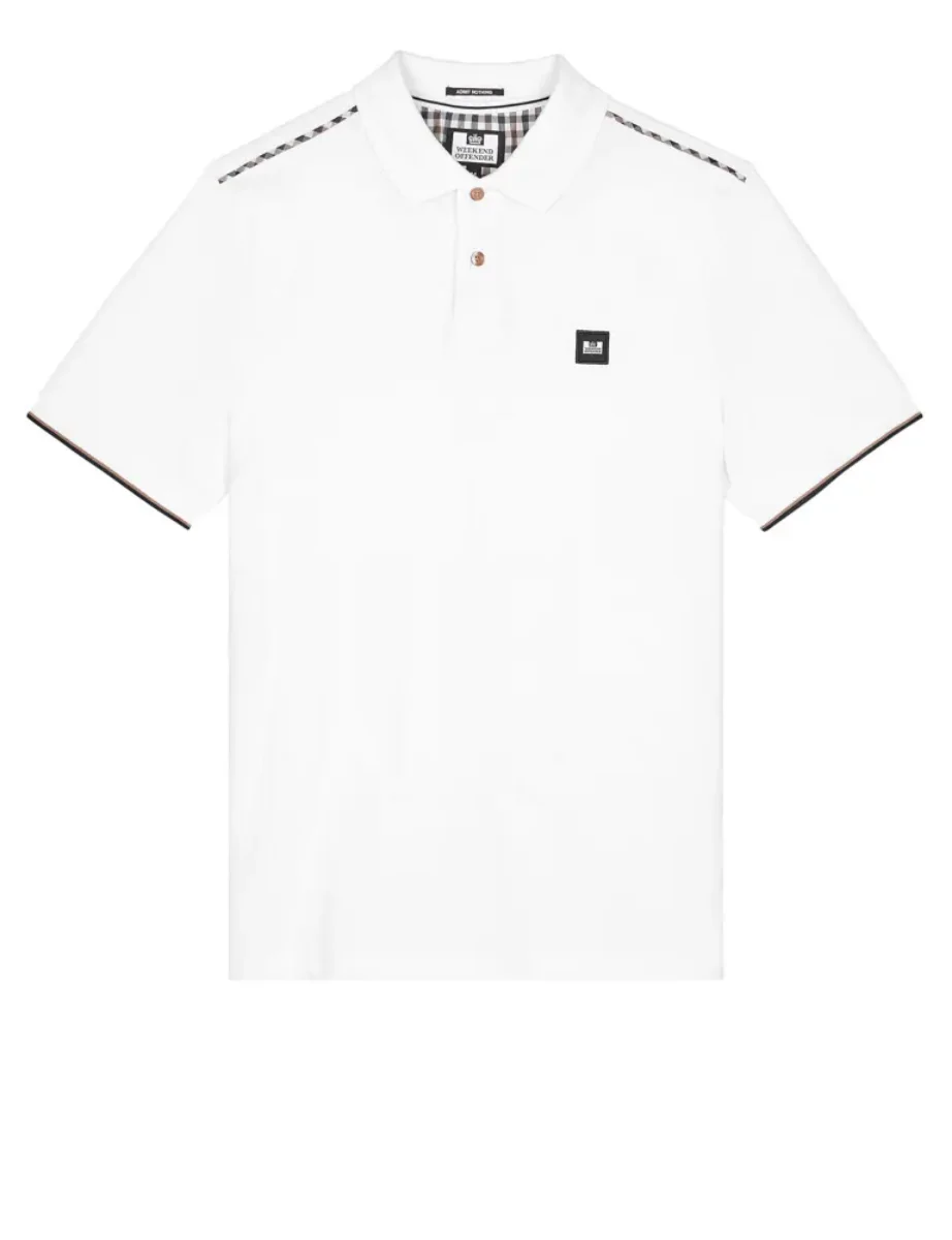 Weekend Offender Sakai Polo Shirt | White / House Check