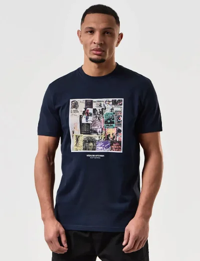Weekend Offender Posters Graphic T-Shirt | Navy