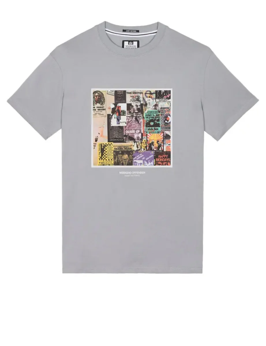 Weekend Offender Posters Graphic T-Shirt | Smokey Grey