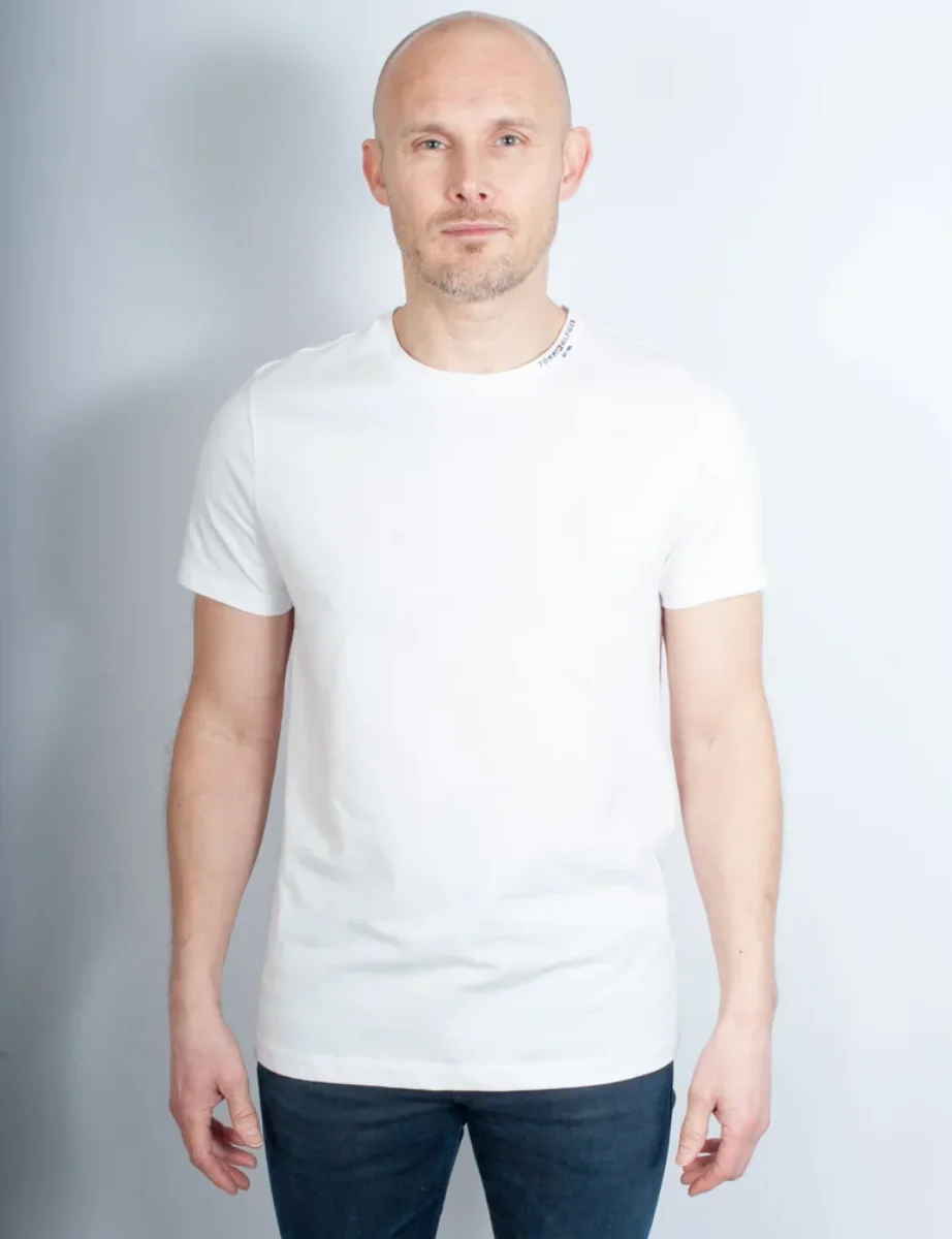 Tommy Hilfiger Tommy Logo Collar T-Shirt | White