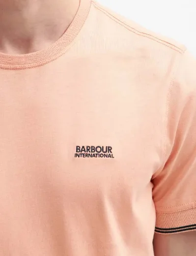 Barbour Intl Philip Tipped Cuff T-Shirt | Peach Nectar