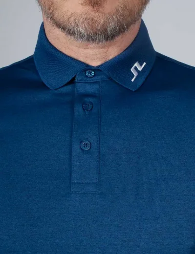 J.Lindeberg Heath Regular Fit Polo Shirt | Estate Blue Melange