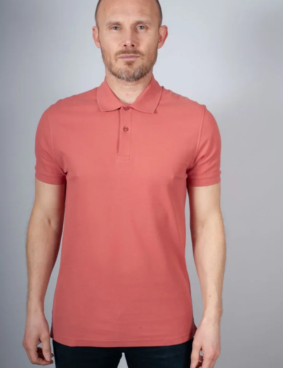 J.Lindeberg Troy Pique Polo Shirt | Dusty Cedar