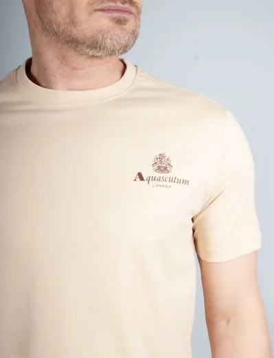 Aquascutum Active Small Logo T-Shirt | Beige