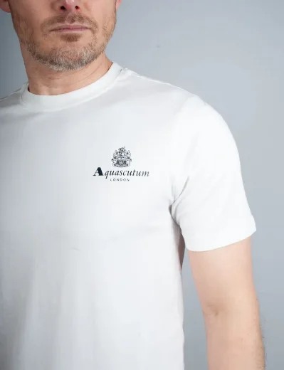 Aquascutum Active Small Logo T-Shirt | White
