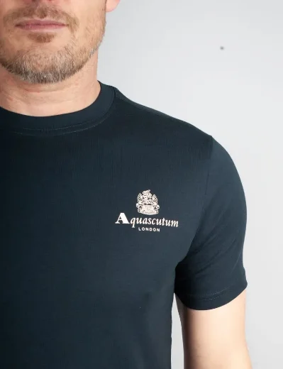 Aquascutum Active Small Logo T-Shirt | Navy