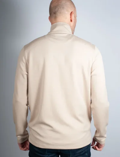 Ted Baker Veller Half Zip Panelled Sweatshirt | Taupe