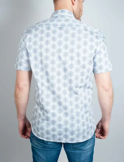 Ted Baker Pearsho Circle Geometric Short Sleeve Shirt | White