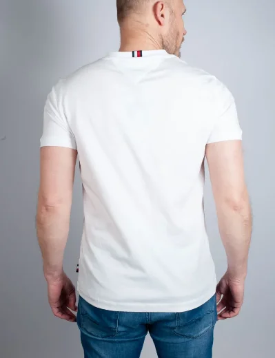 Tommy Hilfiger Global Stripe Archive Crest Logo T-Shirt | White