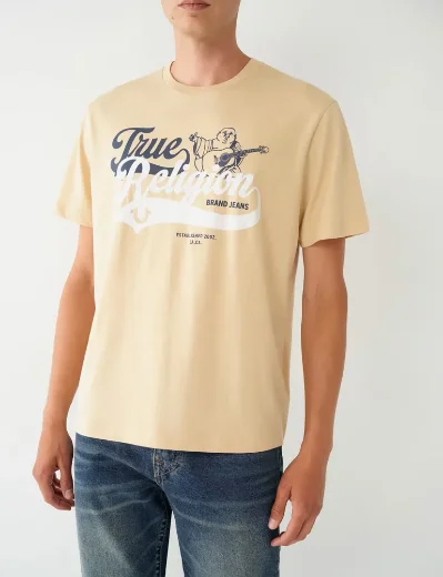 True Religion Relaxed Old Skool Logo T-Shirt | Semolina