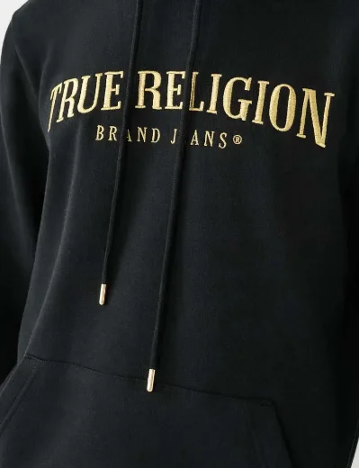 True Religion Arch Logo Hoodie | Black