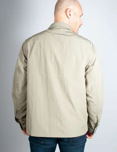 Fred Perry Zip-Through Overshirt | Warm Grey