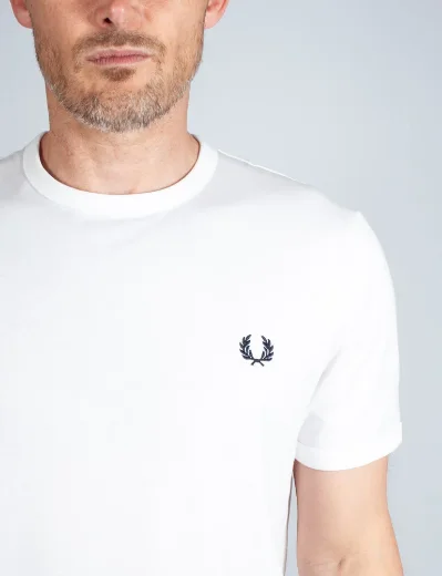 Fred Perry Ringer T-Shirt | White