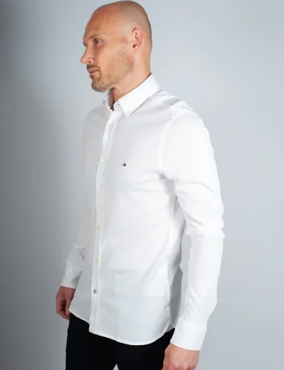 Tommy Hilfiger 1985 Collection Knitted Slim Fit Shirt | White