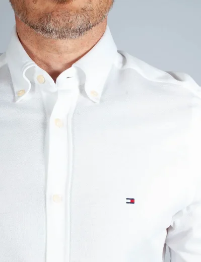 Tommy Hilfiger 1985 Collection Knitted Slim Fit Shirt | White