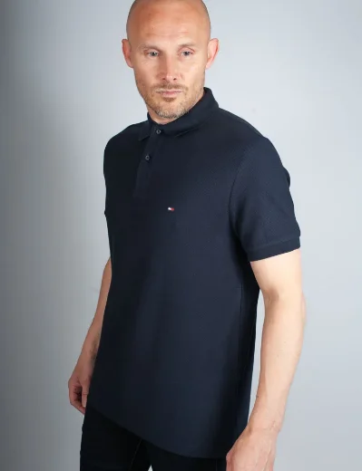 Tommy Hilfiger Pique Structure Regular Fit Polo Shirt | Navy