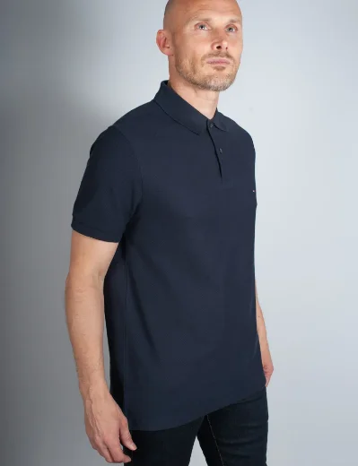 Tommy Hilfiger Pique Structure Regular Fit Polo Shirt | Navy