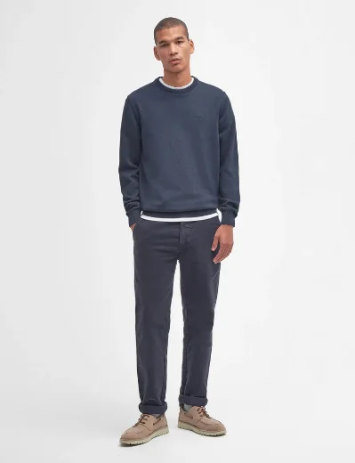 Barbour Pima Cotton Crew Neck Jumper | Navy