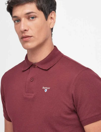 Barbour Tartan Pique Polo Shirt | Ruby