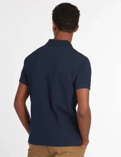 Barbour Tartan Pique Polo Shirt | New Navy