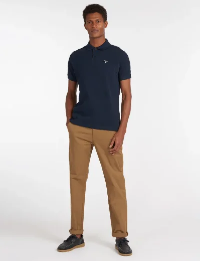 Barbour Tartan Pique Polo Shirt | New Navy