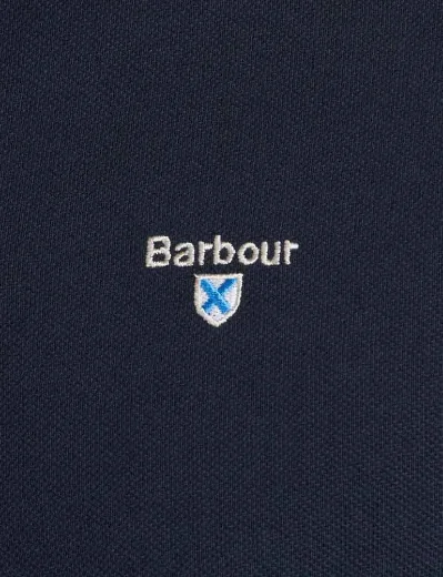 Barbour Tartan Pique Polo Shirt | New Navy