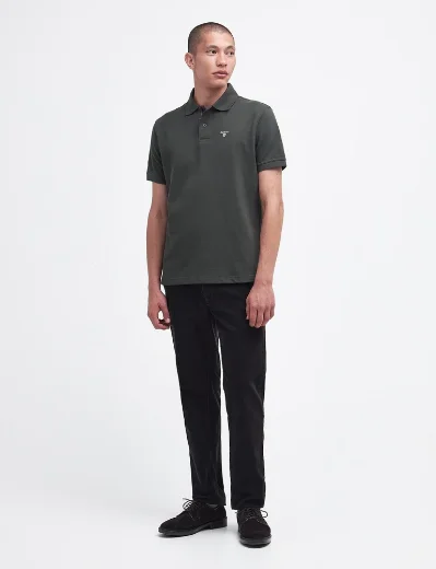 Barbour Tartan Pique Polo Shirt | Forest Green