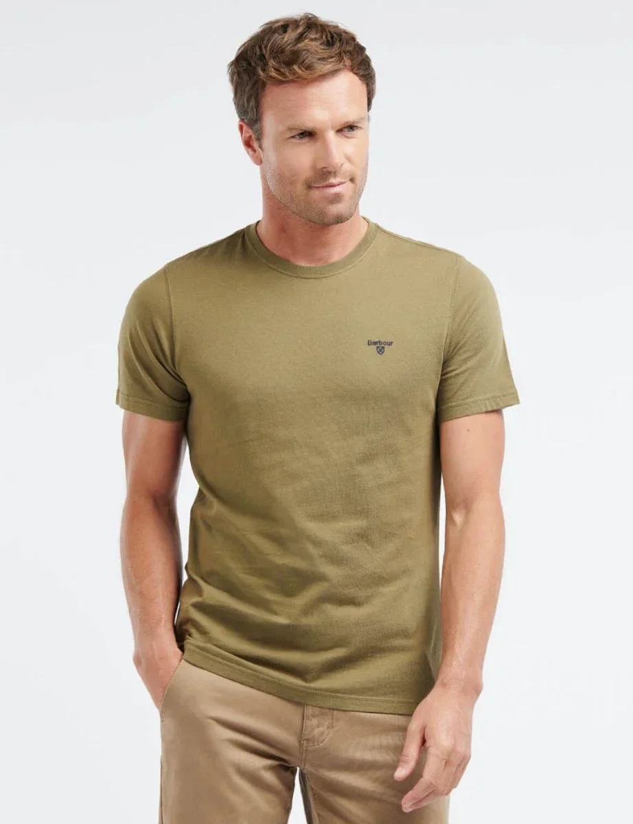 Barbour Essential Sports T-Shirt | Mid Olive