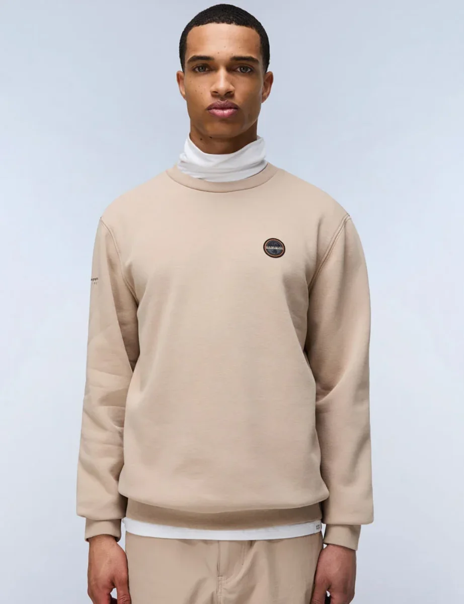 Napapijri B-Badge Sweater | Beige Rocky