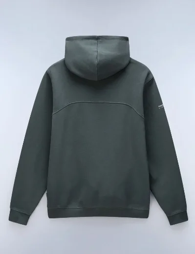 Napapijri B-Badge Half Zip Hoody | Green Urban